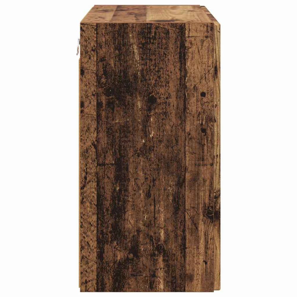 Produktbild för TV Vägghylla Gammalt trä 59,5 x 31 x 60 cm Konstruerat trä