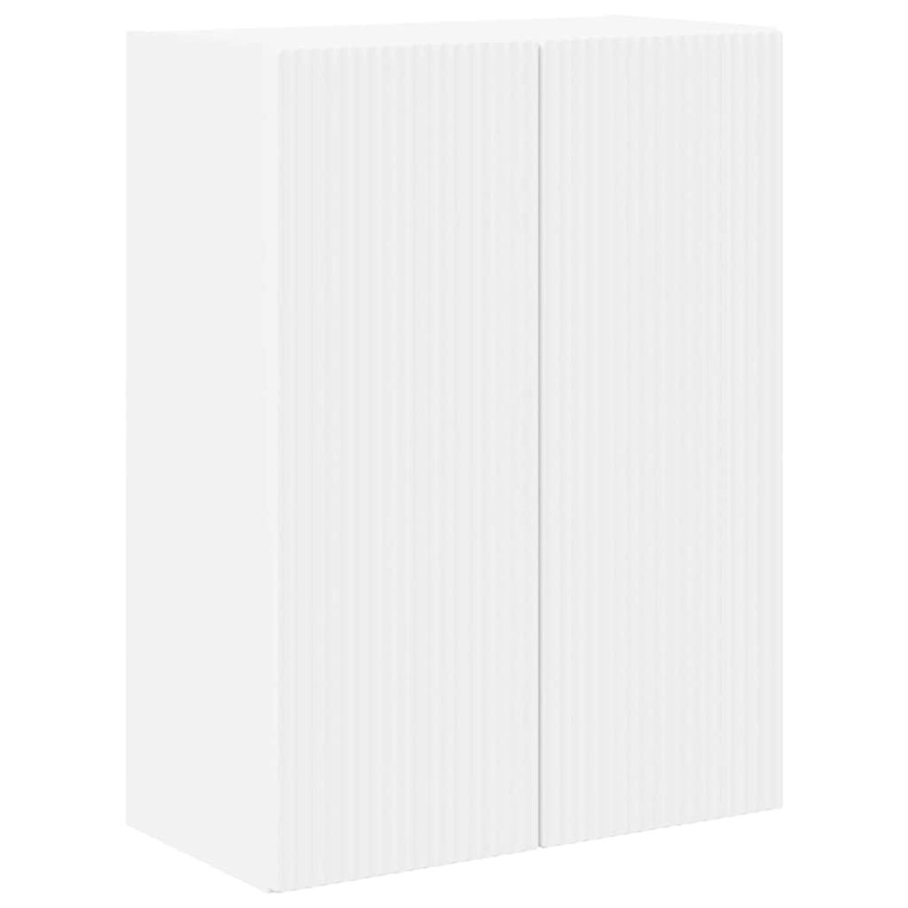 Produktbild för TV Vägghylla Väggmonterad Vit 59,5 x 31 x 80 cm Konstruerat trä