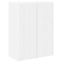 Produktbild för TV Vägghylla Väggmonterad Vit 59,5 x 31 x 80 cm Konstruerat trä