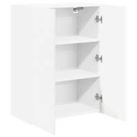 Produktbild för TV Vägghylla Väggmonterad Vit 59,5 x 31 x 80 cm Konstruerat trä