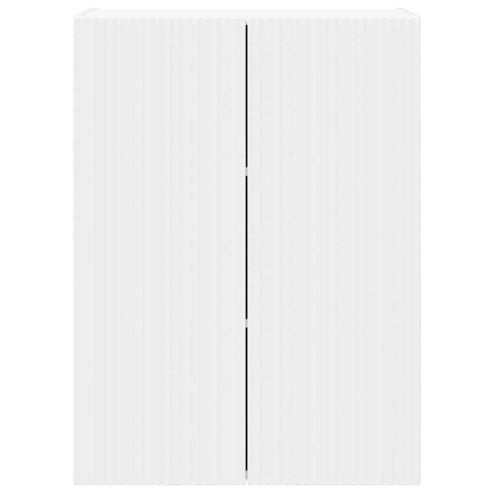 Produktbild för TV Vägghylla Väggmonterad Vit 59,5 x 31 x 80 cm Konstruerat trä