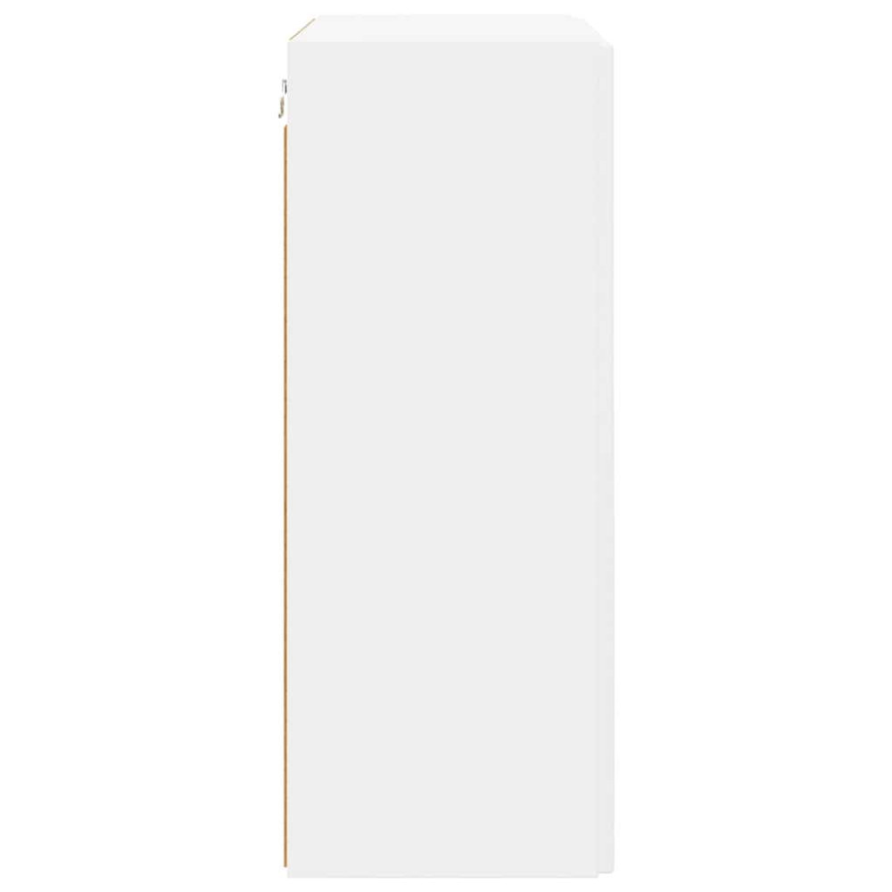 Produktbild för TV Vägghylla Väggmonterad Vit 59,5 x 31 x 80 cm Konstruerat trä
