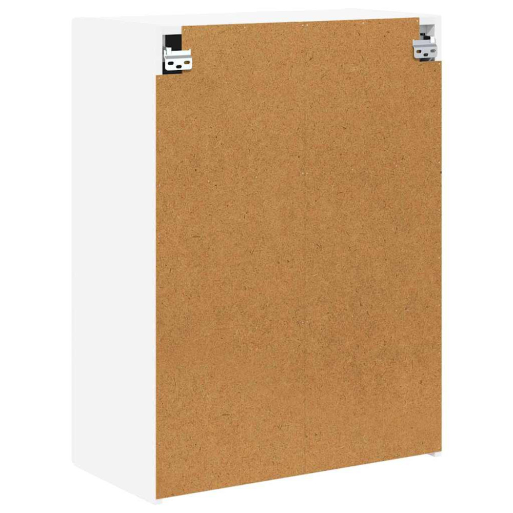 Produktbild för TV Vägghylla Väggmonterad Vit 59,5 x 31 x 80 cm Konstruerat trä
