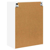 Produktbild för TV Vägghylla Väggmonterad Vit 59,5 x 31 x 80 cm Konstruerat trä