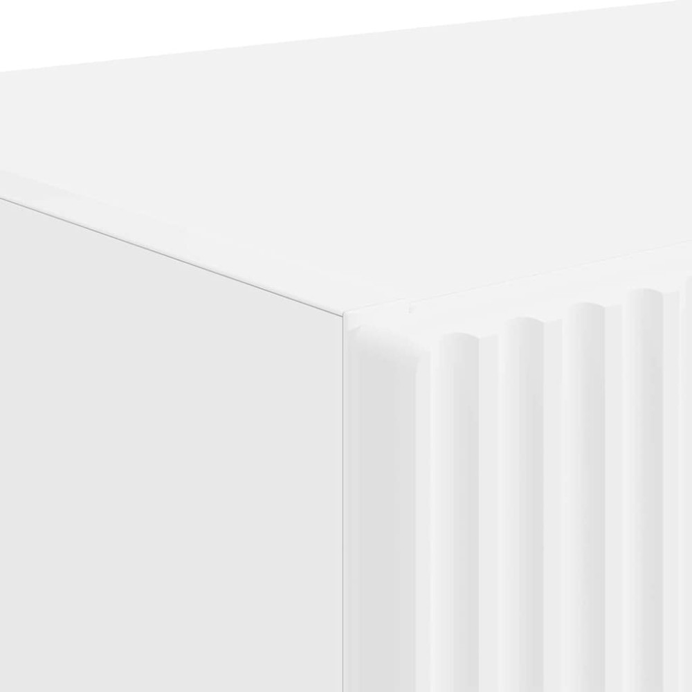 Produktbild för TV Vägghylla Väggmonterad Vit 59,5 x 31 x 80 cm Konstruerat trä