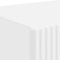 Produktbild för TV Vägghylla Väggmonterad Vit 59,5 x 31 x 80 cm Konstruerat trä