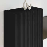 Produktbild för TV Vägghylla Svart 59,5 x 31 x 80 cm Konstruerat trä