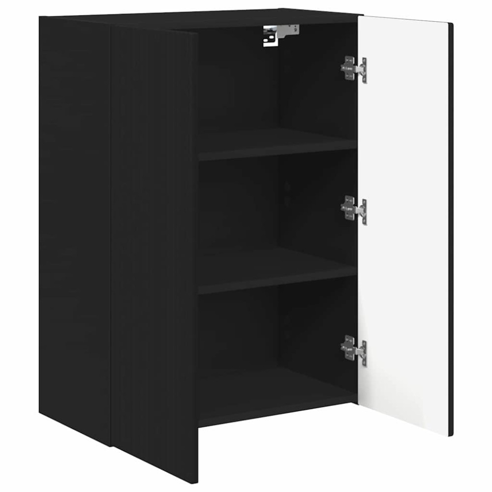 Produktbild för TV Vägghylla Svart 59,5 x 31 x 80 cm Konstruerat trä