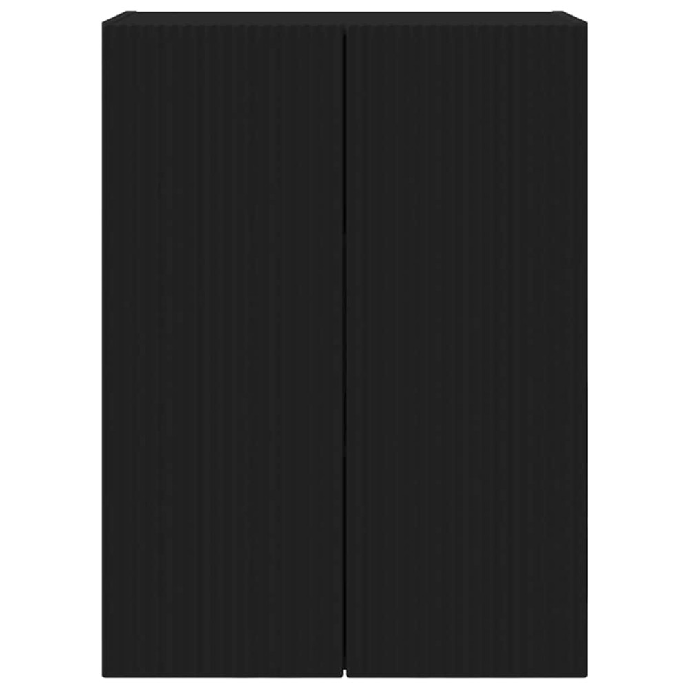 Produktbild för TV Vägghylla Svart 59,5 x 31 x 80 cm Konstruerat trä