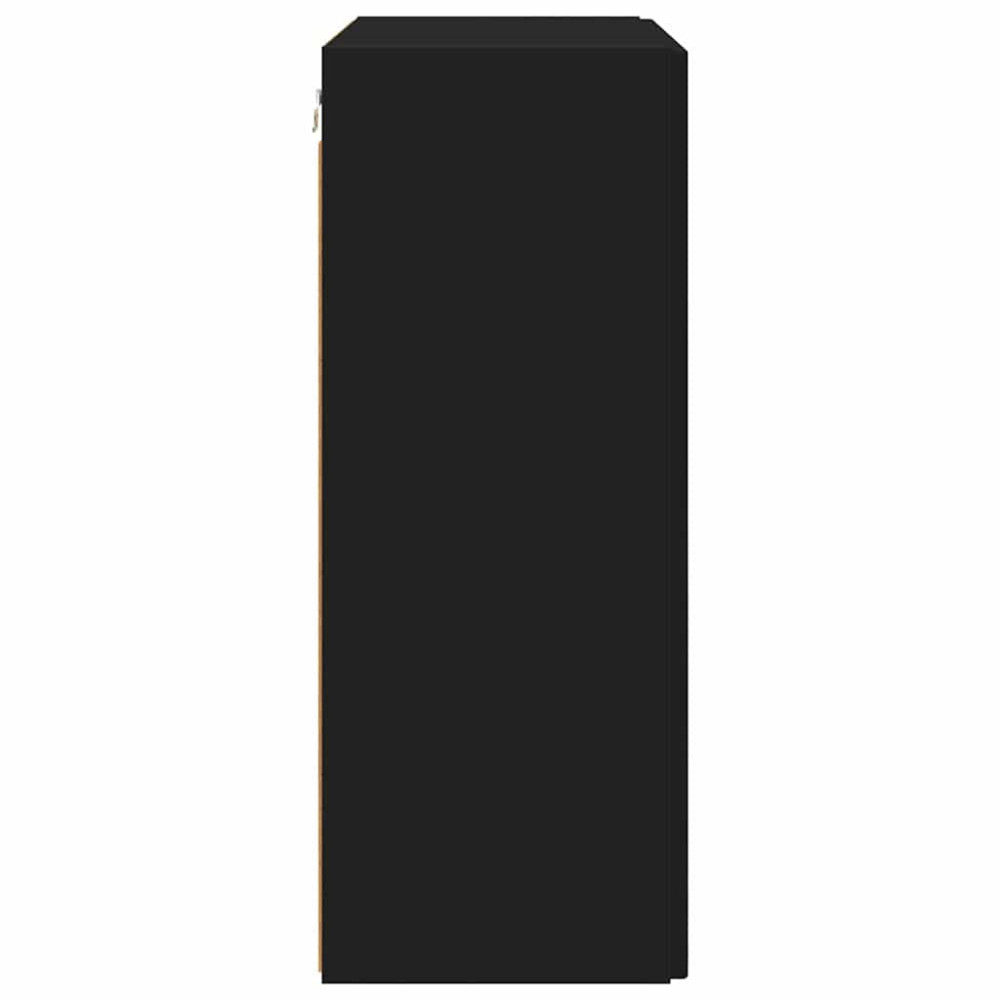 Produktbild för TV Vägghylla Svart 59,5 x 31 x 80 cm Konstruerat trä