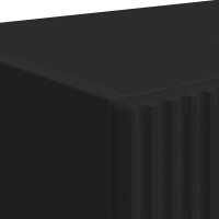 Produktbild för TV Vägghylla Svart 59,5 x 31 x 80 cm Konstruerat trä