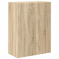 Produktbild för TV Vägghylla Sonoma-ek 59,5 x 31 x 80 cm Konstruerat trä