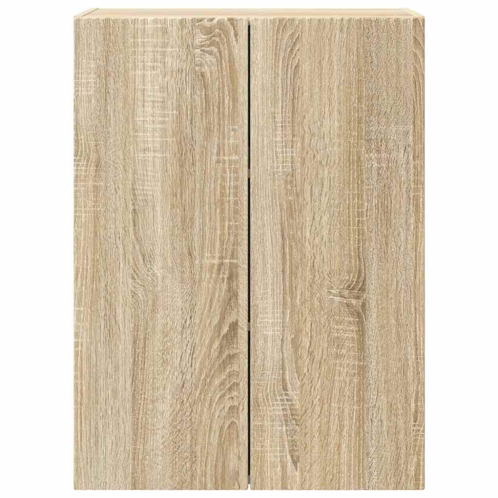 Produktbild för TV Vägghylla Sonoma-ek 59,5 x 31 x 80 cm Konstruerat trä