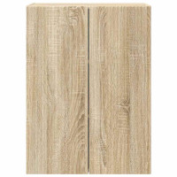 Produktbild för TV Vägghylla Sonoma-ek 59,5 x 31 x 80 cm Konstruerat trä