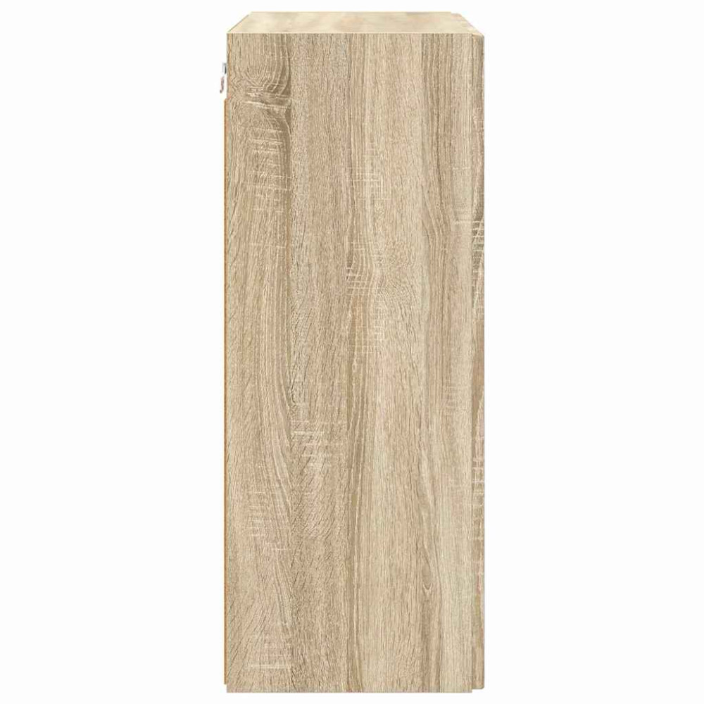 Produktbild för TV Vägghylla Sonoma-ek 59,5 x 31 x 80 cm Konstruerat trä