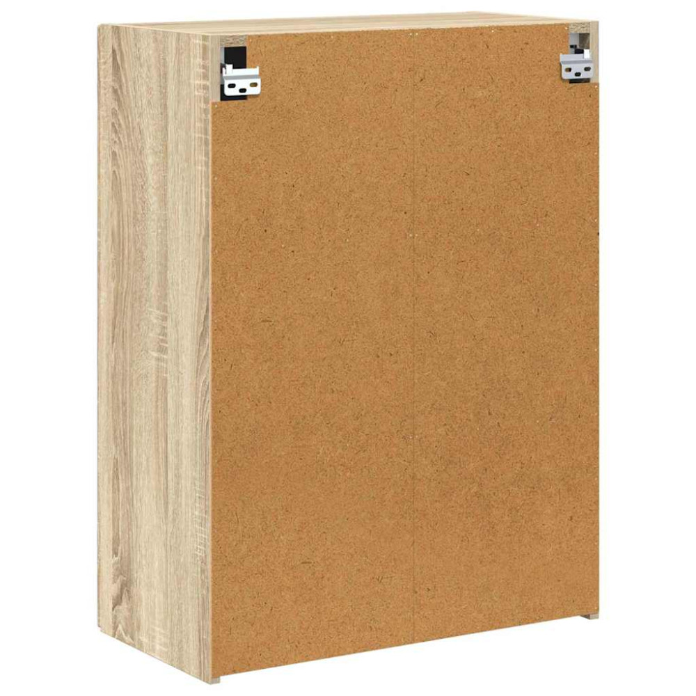 Produktbild för TV Vägghylla Sonoma-ek 59,5 x 31 x 80 cm Konstruerat trä