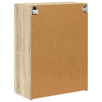 Produktbild för TV Vägghylla Sonoma-ek 59,5 x 31 x 80 cm Konstruerat trä