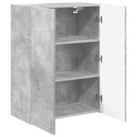 Produktbild för TV Vägghylla Betonggrå 59,5 x 31 x 80 cm Konstruerat trä