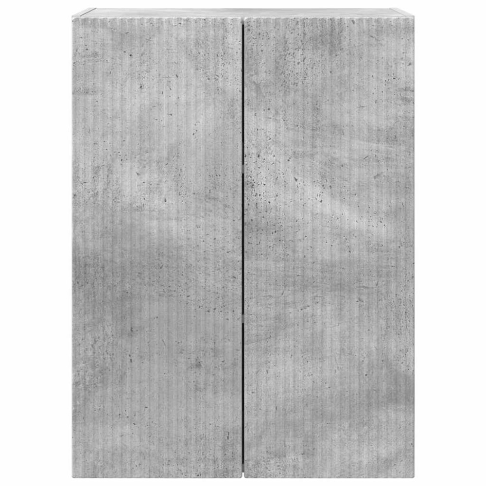 Produktbild för TV Vägghylla Betonggrå 59,5 x 31 x 80 cm Konstruerat trä