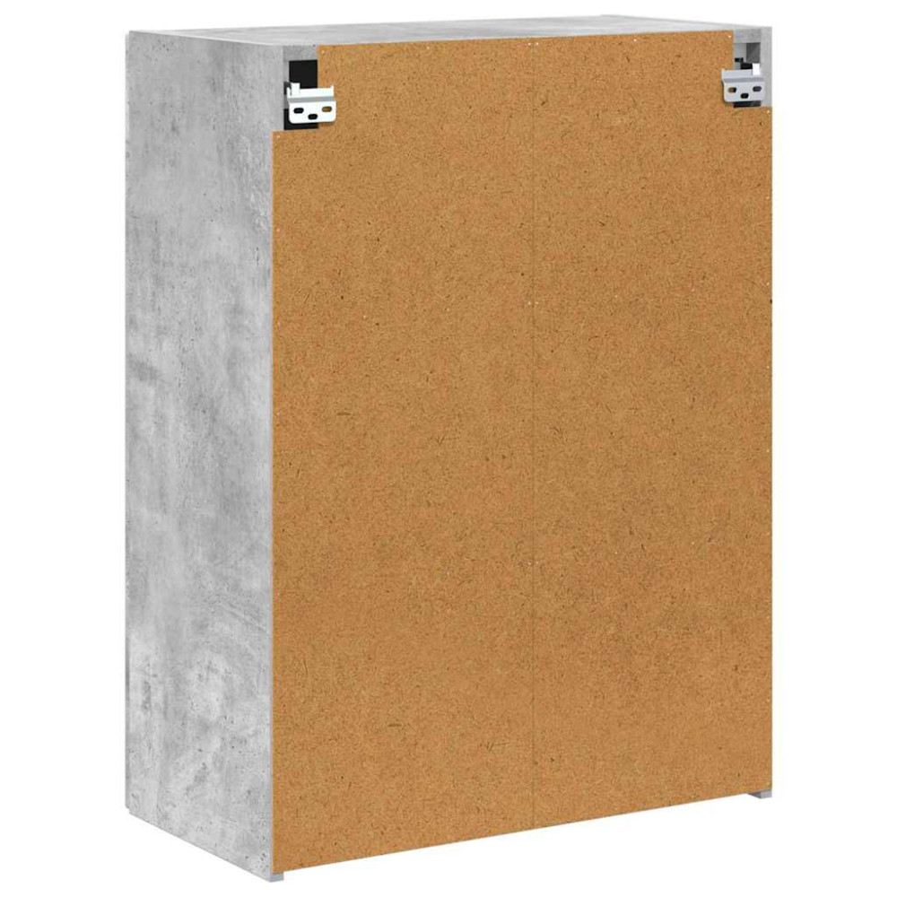 Produktbild för TV Vägghylla Betonggrå 59,5 x 31 x 80 cm Konstruerat trä