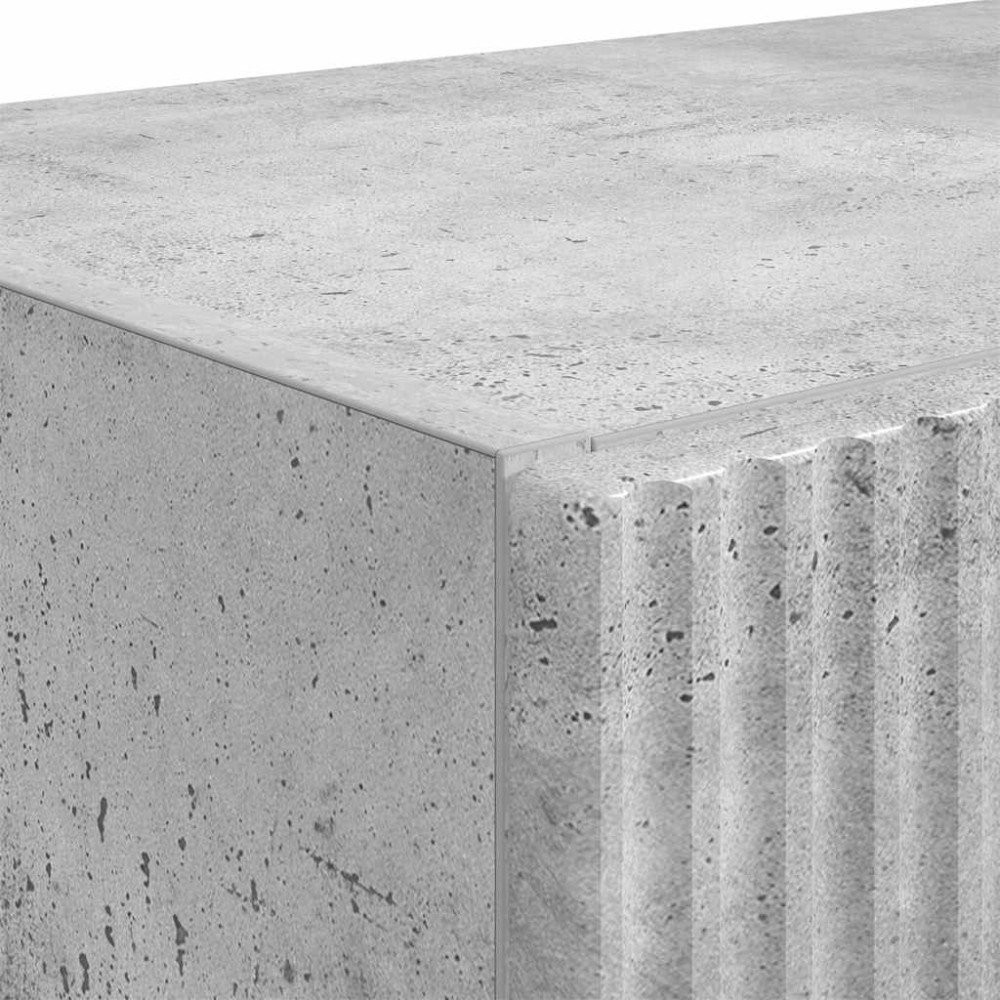 Produktbild för TV Vägghylla Betonggrå 59,5 x 31 x 80 cm Konstruerat trä