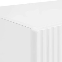 Produktbild för TV Vägghylla Högblanka vita 59,5 x 31 x 80 cm Konstruerat trä