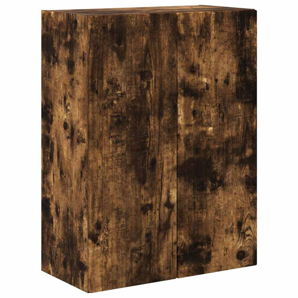 Produktbild för TV Vägghylla Rökt ek 59,5 x 31 x 80 cm Konstruerat trä
