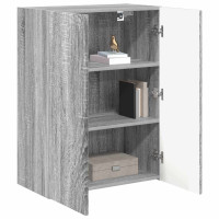 Produktbild för TV Vägghylla Grå Sonoma 59,5 x 31 x 80 cm Konstruerat trä