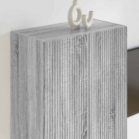 Produktbild för TV Vägghylla Grå Sonoma 59,5 x 31 x 80 cm Konstruerat trä