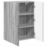 Produktbild för TV Vägghylla Grå Sonoma 59,5 x 31 x 80 cm Konstruerat trä
