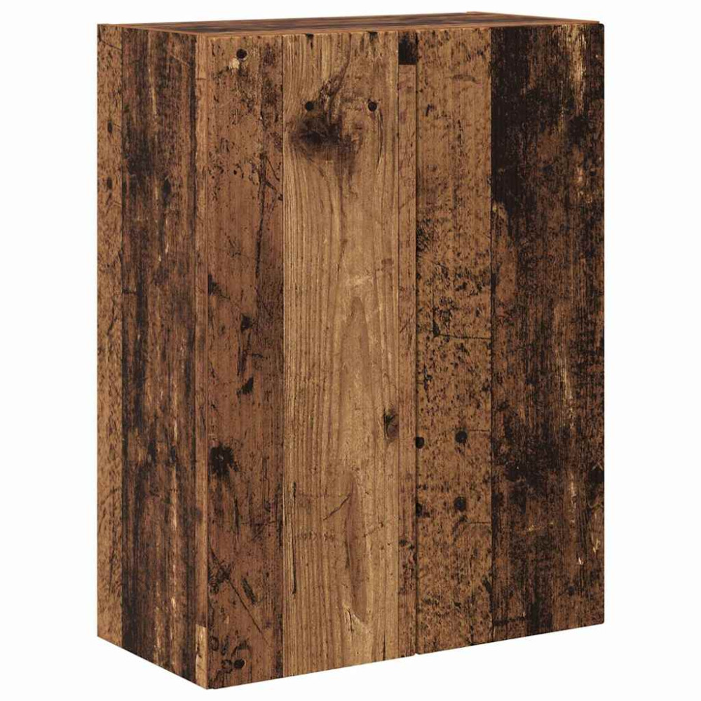 Produktbild för TV Vägghylla Gammalt trä 59,5 x 31 x 80 cm Konstruerat trä