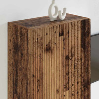 Produktbild för TV Vägghylla Gammalt trä 59,5 x 31 x 80 cm Konstruerat trä