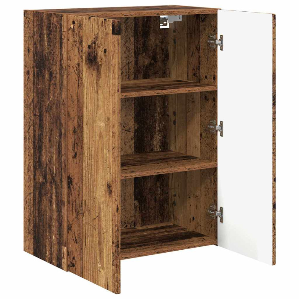 Produktbild för TV Vägghylla Gammalt trä 59,5 x 31 x 80 cm Konstruerat trä