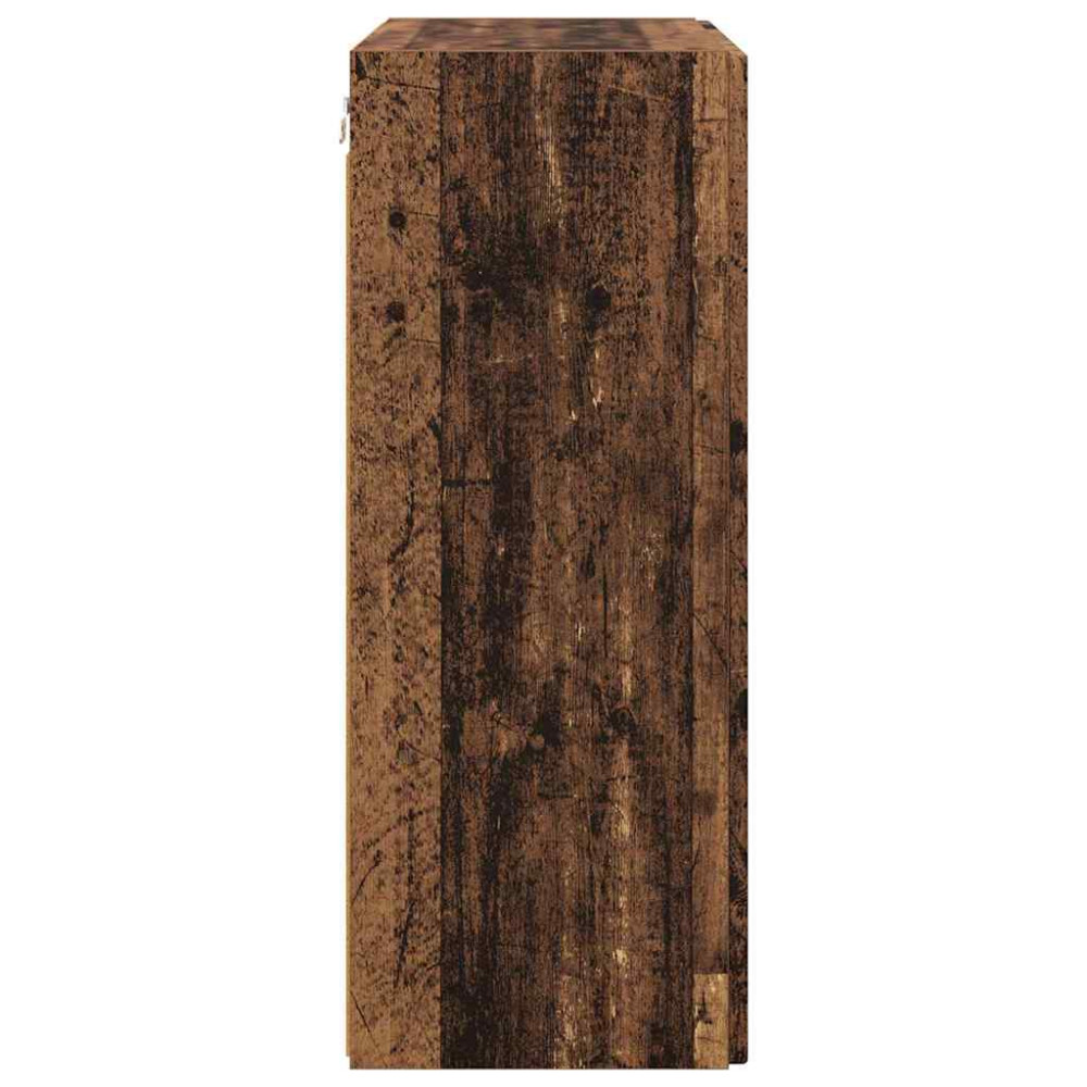 Produktbild för TV Vägghylla Gammalt trä 59,5 x 31 x 80 cm Konstruerat trä