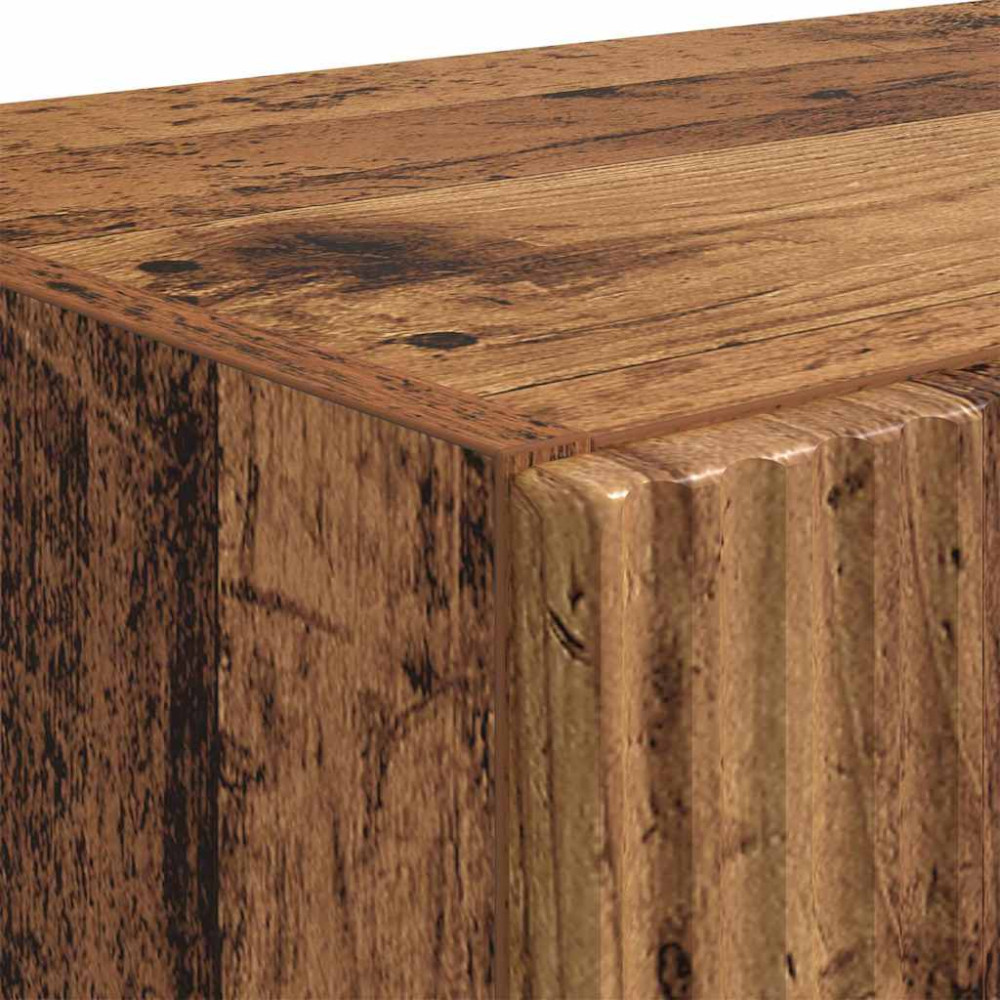 Produktbild för TV Vägghylla Gammalt trä 59,5 x 31 x 80 cm Konstruerat trä