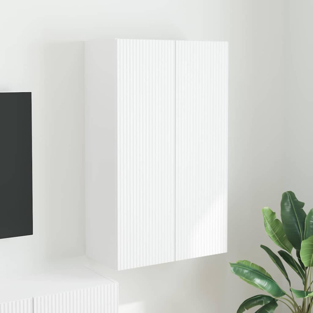 Produktbild för TV Vägghylla Vit 59,5 x 31 x 100 cm Konstruerat trä