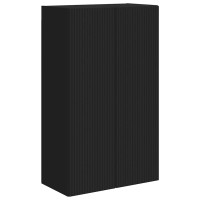 Produktbild för TV Vägghylla Svart 59,5 x 31 x 100 cm Konstruerat trä