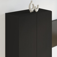 Produktbild för TV Vägghylla Svart 59,5 x 31 x 100 cm Konstruerat trä