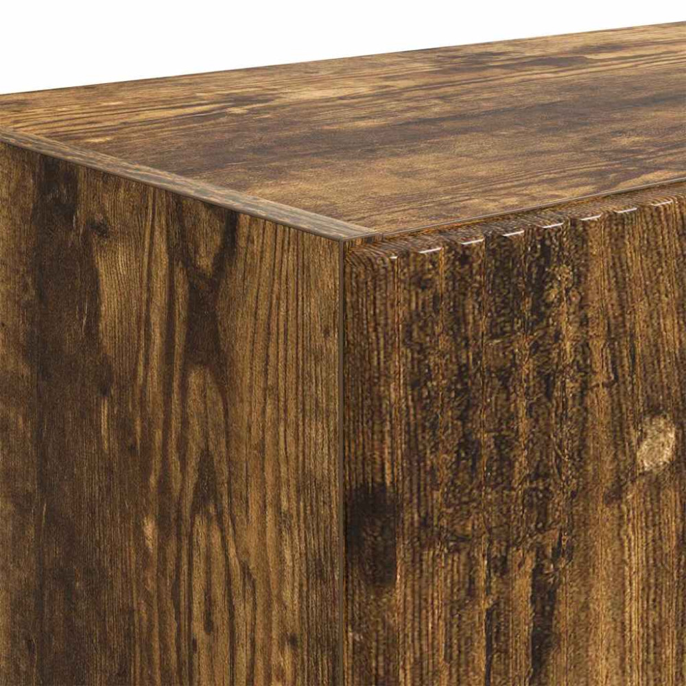 Produktbild för TV Vägghylla Rökt ek 59,5 x 31 x 100 cm Konstruerat trä