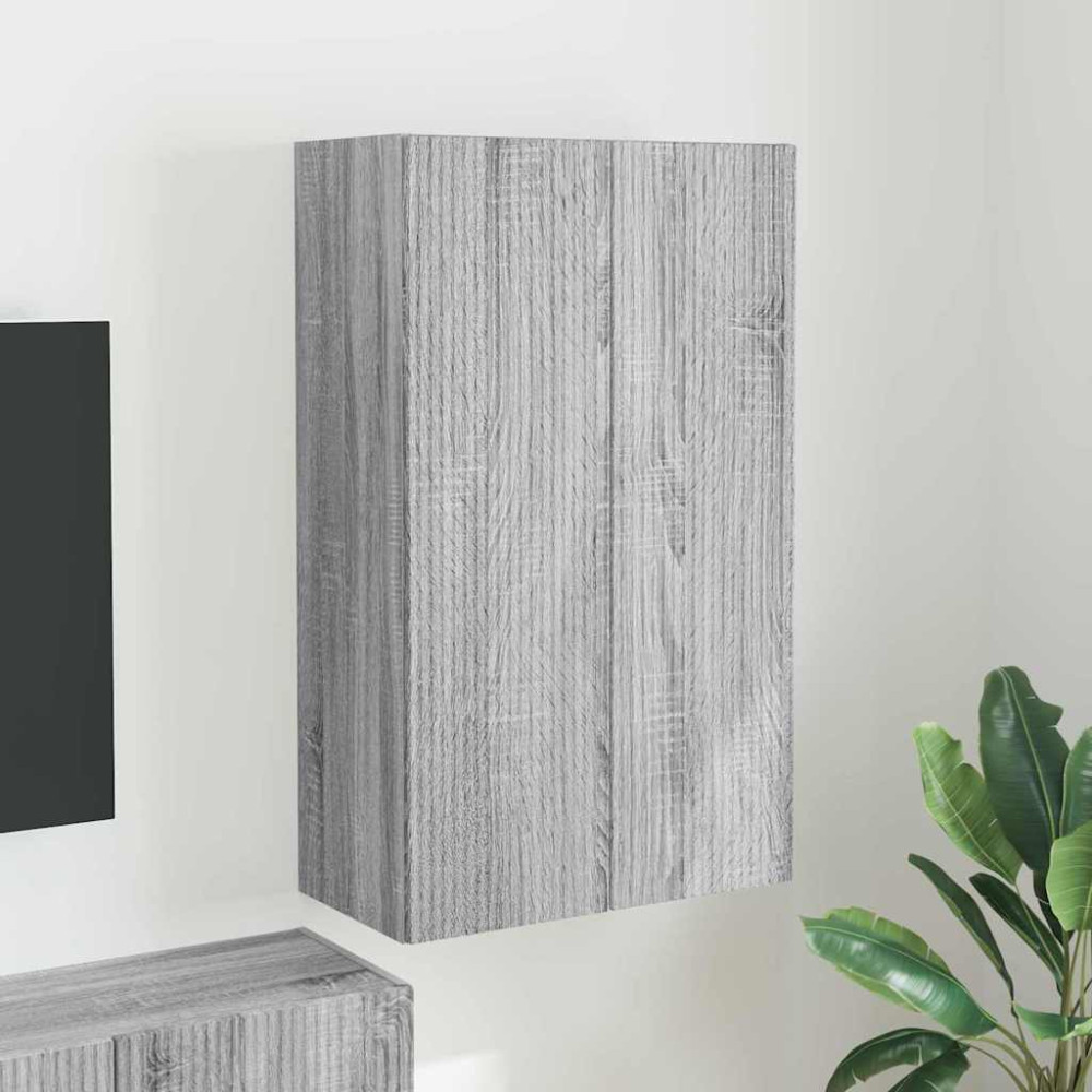 Produktbild för TV Vägghylla Grå Sonoma 59,5 x 31 x 100 cm Konstruerat trä