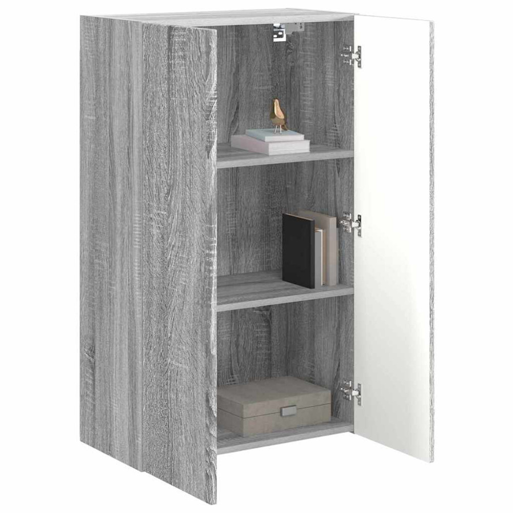 Produktbild för TV Vägghylla Grå Sonoma 59,5 x 31 x 100 cm Konstruerat trä