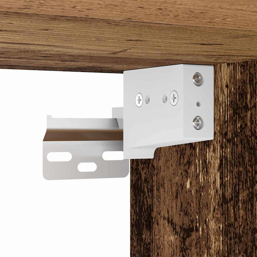 Produktbild för TV Vägghylla Gammalt trä 59,5 x 31 x 100 cm Konstruerat trä