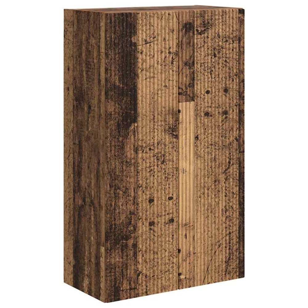 Produktbild för TV Vägghylla Gammalt trä 59,5 x 31 x 100 cm Konstruerat trä