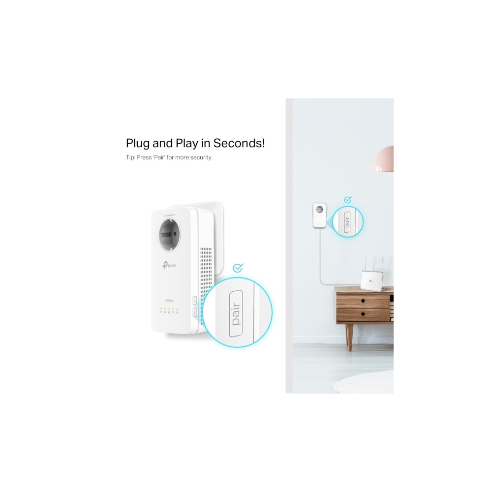 Produktbild för TP-Link TL-WPA8631P, 300 Mbit/s, IEEE 802.11n, IEEE 802.11a,...