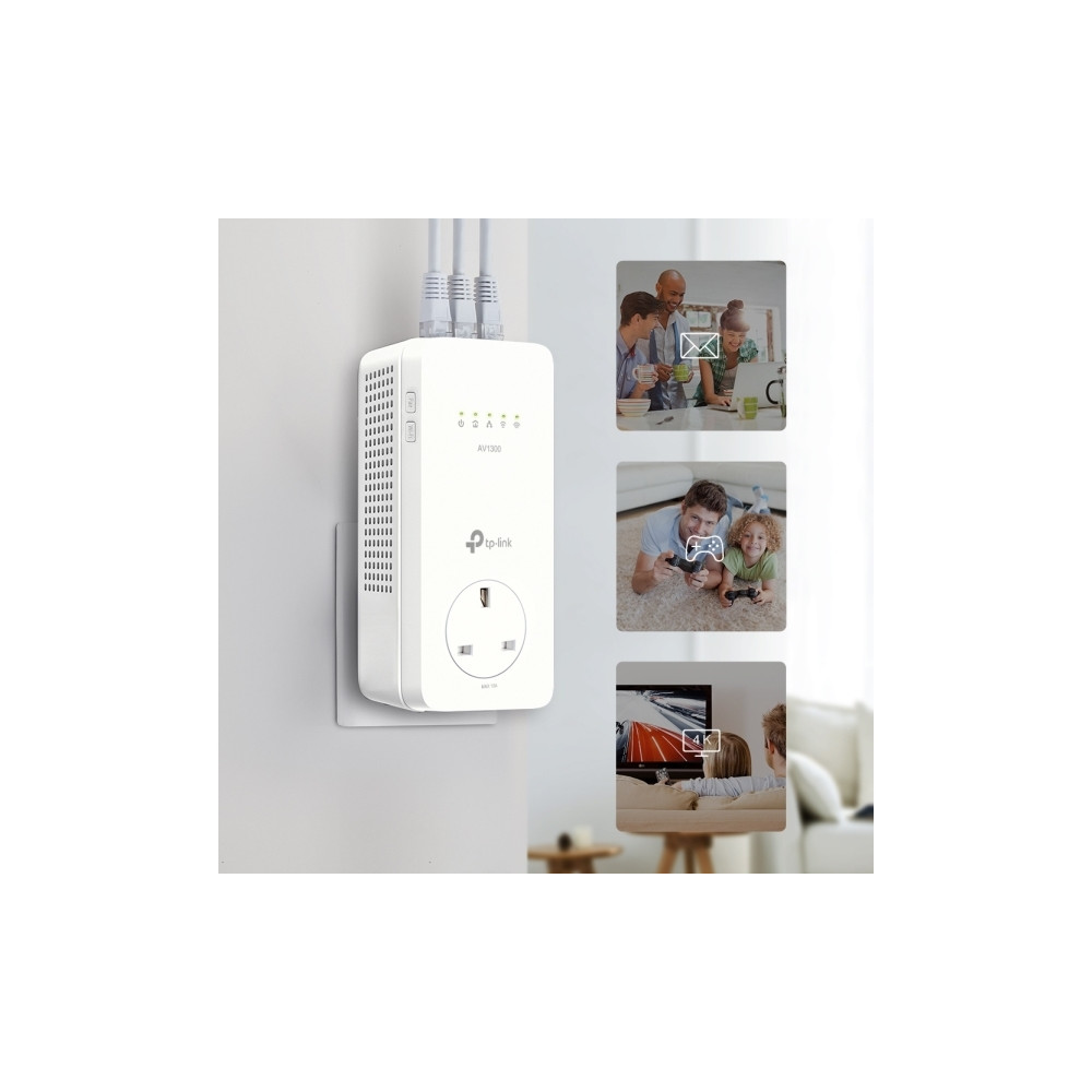 Produktbild för TP-Link TL-WPA8631P, 300 Mbit/s, IEEE 802.11n, IEEE 802.11a,...