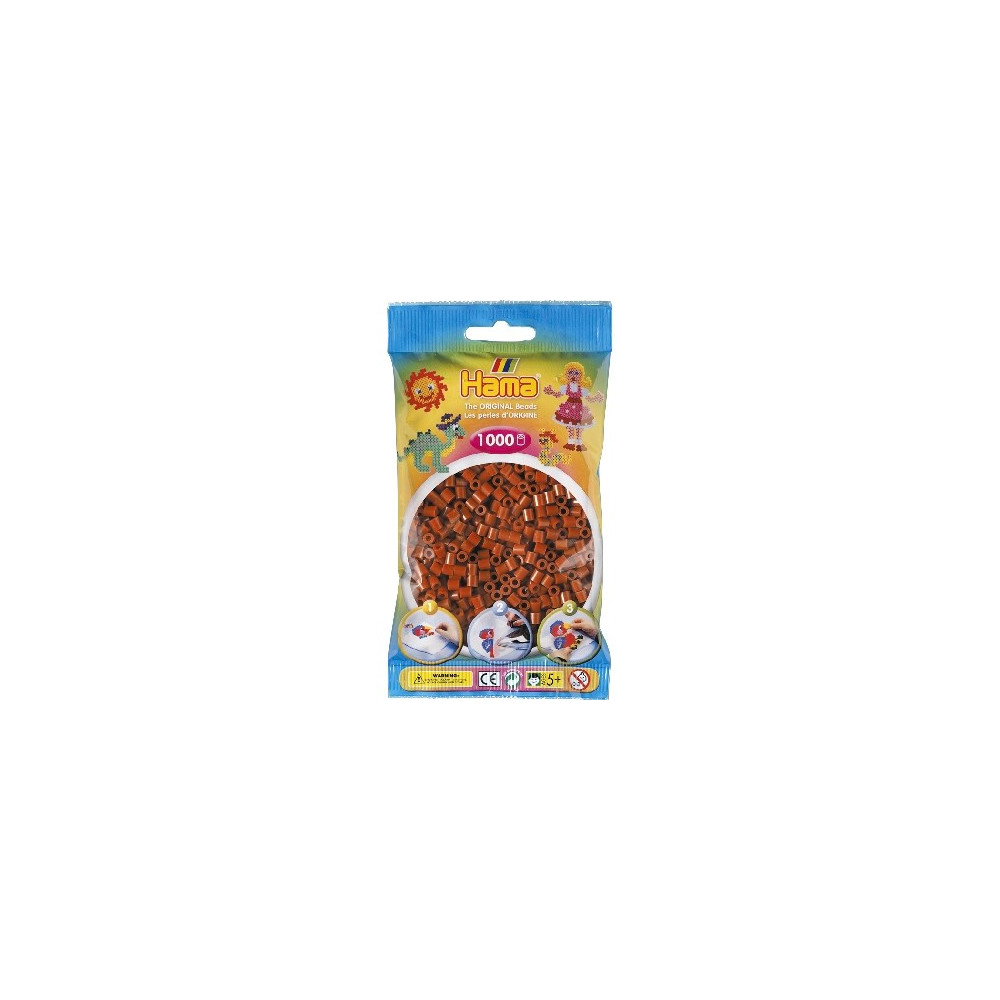 Produktbild för Hama midi pärlor mellanbruna (1000 st)