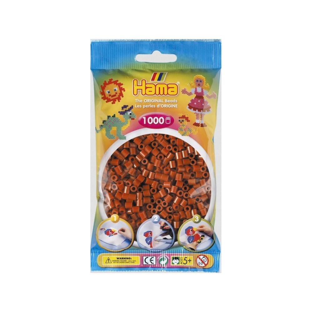 Produktbild för Hama midi pärlor mellanbruna (1000 st)
