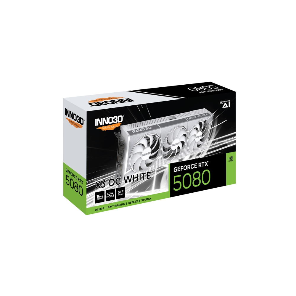 Produktbild för Inno3D GeForce RTX 5080 X3 OC - grafikkort - GeForce RTX 5080 - 16 GB - vit