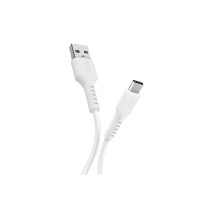 Produktbild för SBS TECABLEMICROC10W, 1 m, USB A, USB C, USB 2.0, 0,48 Gbit/...