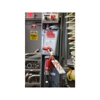 Produktbild för Brady 105718, Gruppavstängning, Röd, Silver, Stål, 6 styck,...